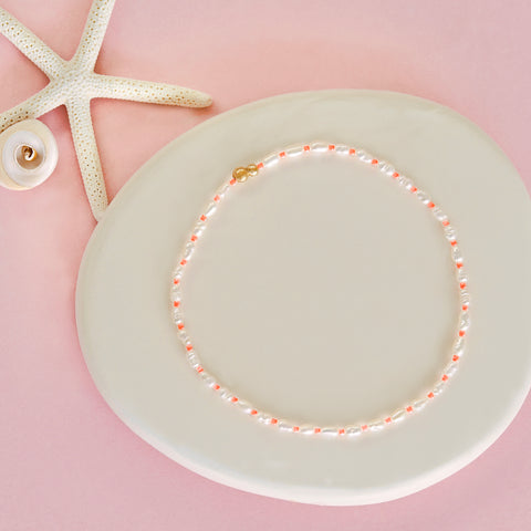 Lily Neon Peach Anklet