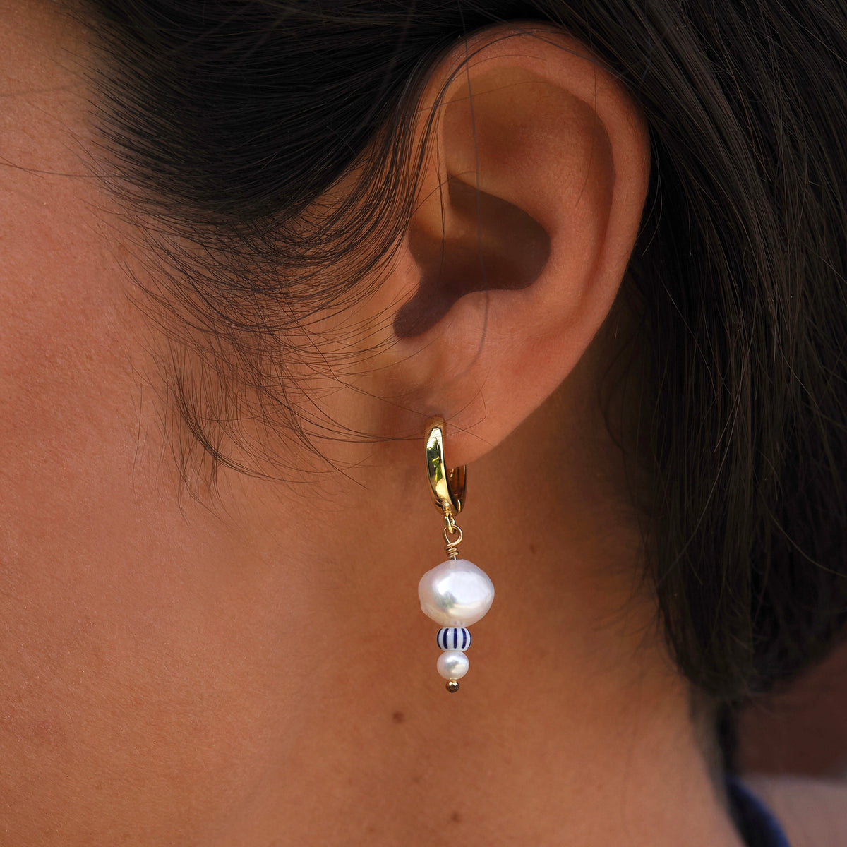 Juno Earrings Blue/White